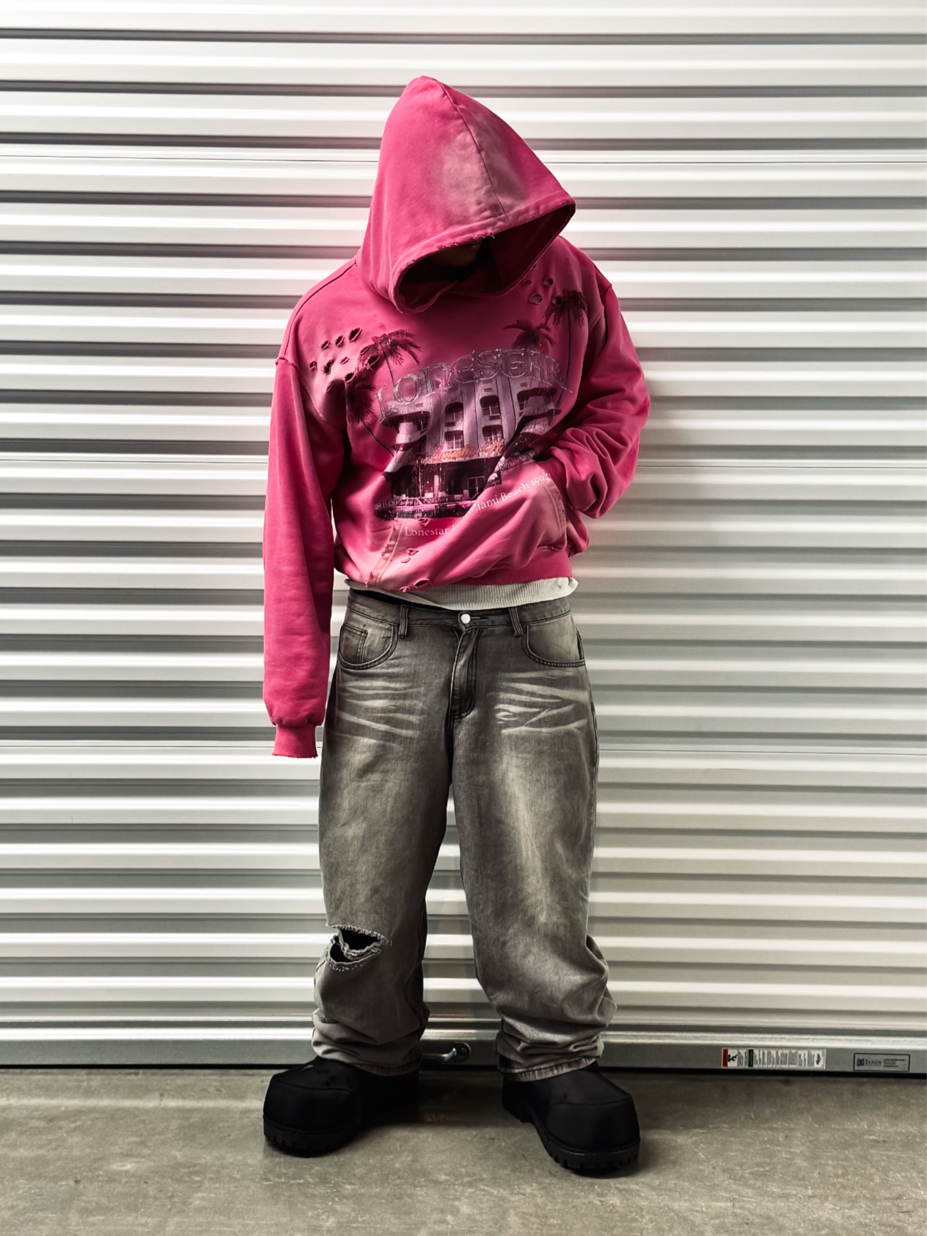 MIAMI BEACH PINK HOODIE