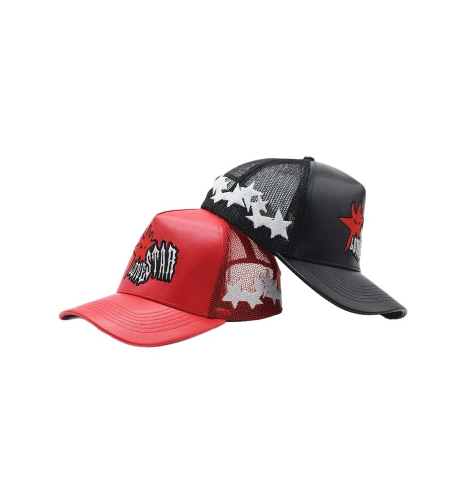 LEATHER TRUCKER HAT