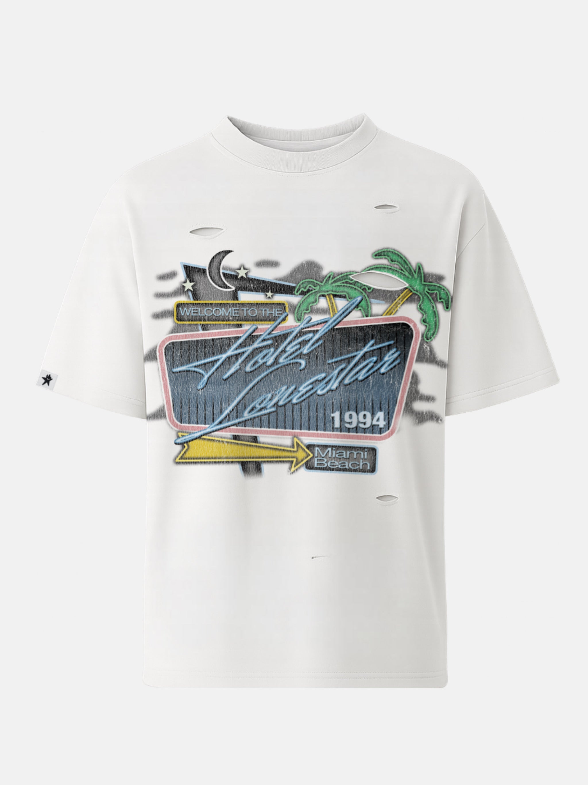 MIAMI BEACH WHITE TEE