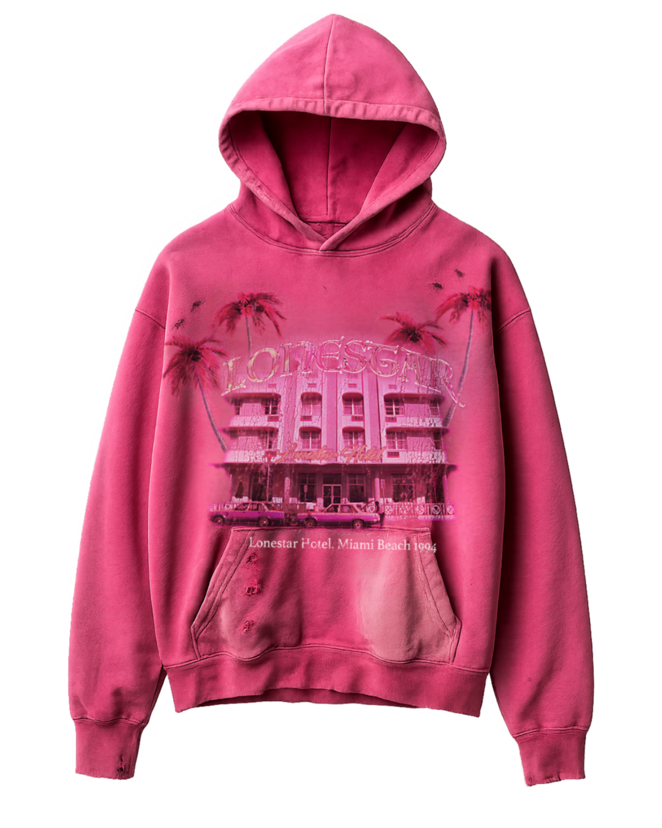 MIAMI BEACH PINK HOODIE