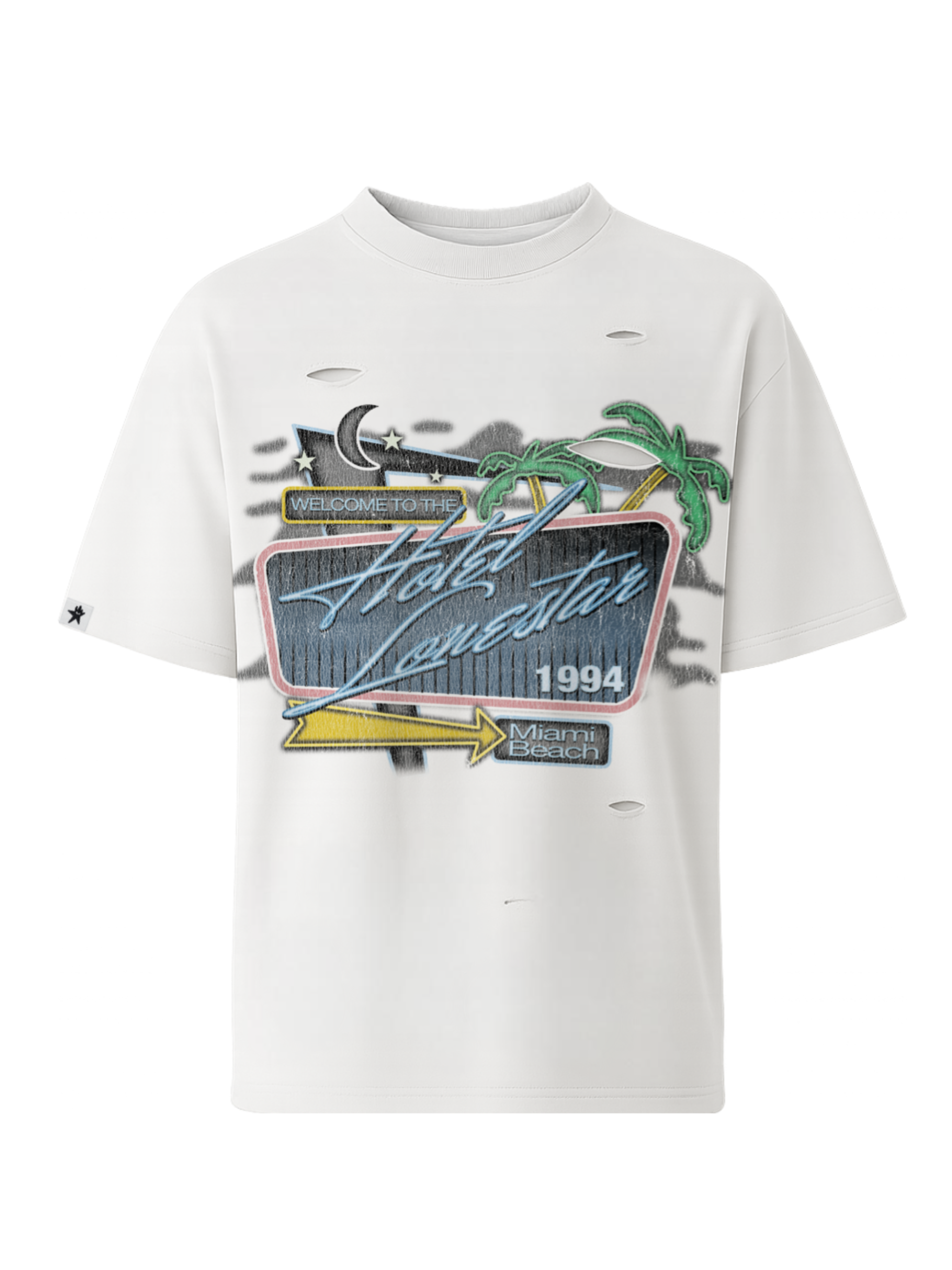 MIAMI BEACH WHITE TEE